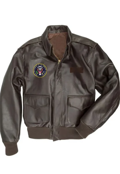 Joe Biden A2 Flight Brown Leather Jacket